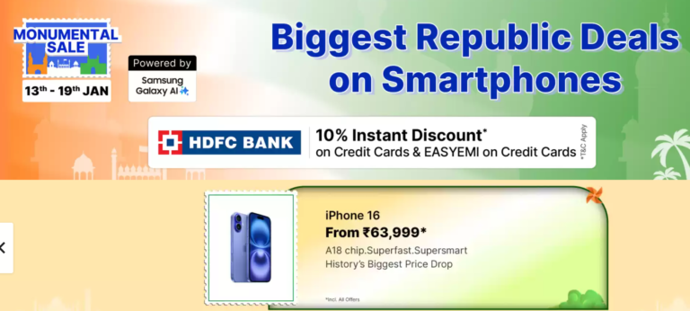 Best Smartphone Deals Flipkart Monumental Sale 2025